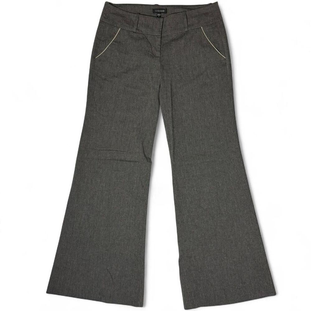 bebe Wide Leg Dress Pants Brown Gray Clasp Closure Women’s Size 6